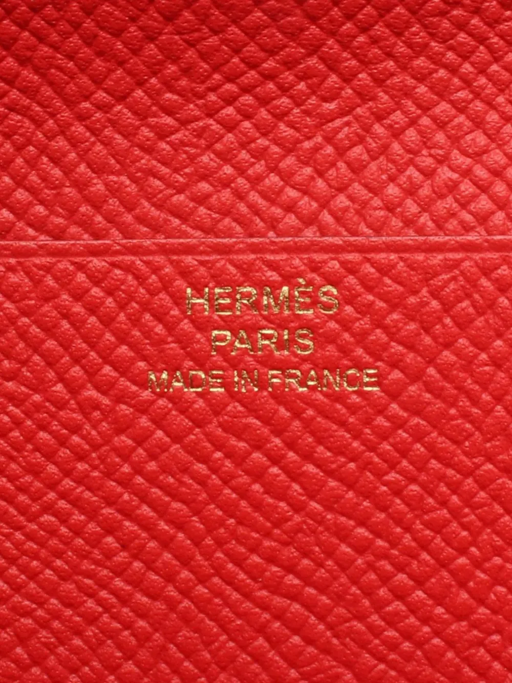 HERMES Pre-owned 2016 Epsom Bearn Soufflet Bifold Wallet Long Wallets In Red
