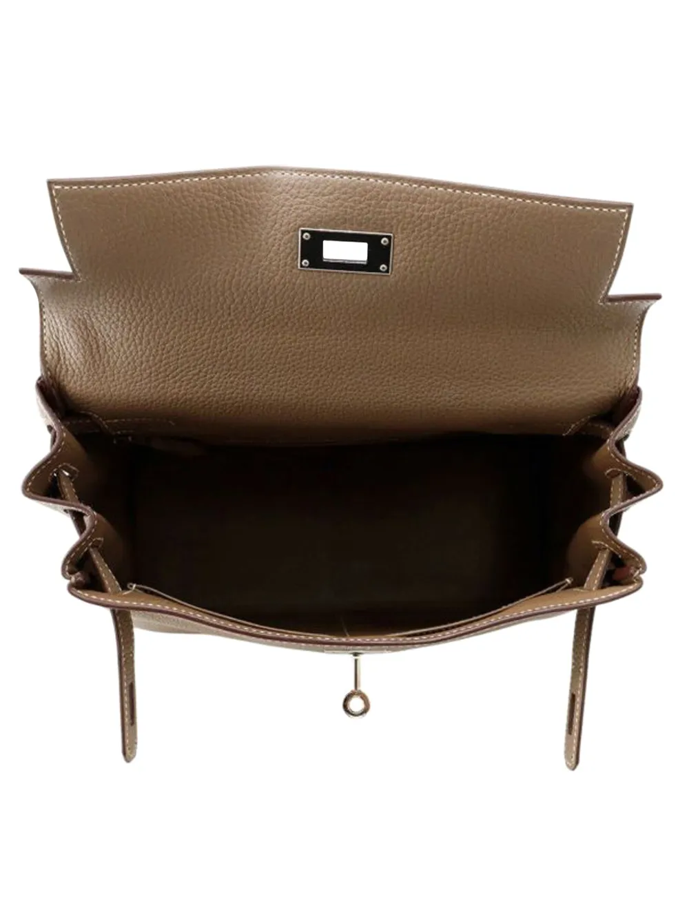 HERMES Pre-owned 2016 Togo Kelly Ii Retourne 28 Satchel In Brown