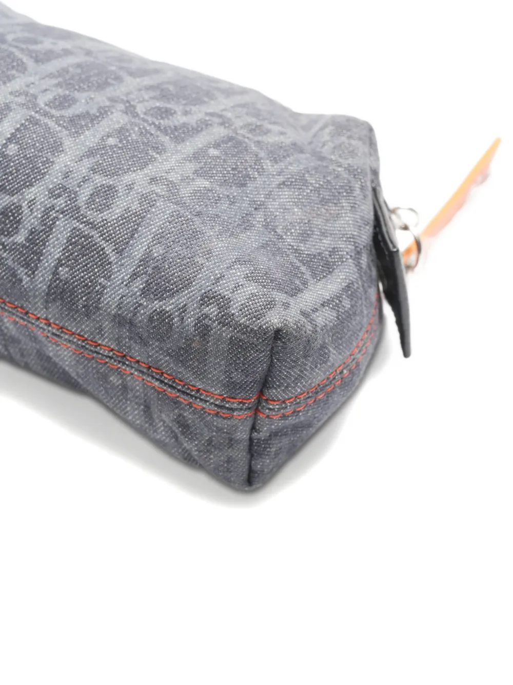 Pre-owned Dior 2000-2010s Trotter Denim Pouch In Blue