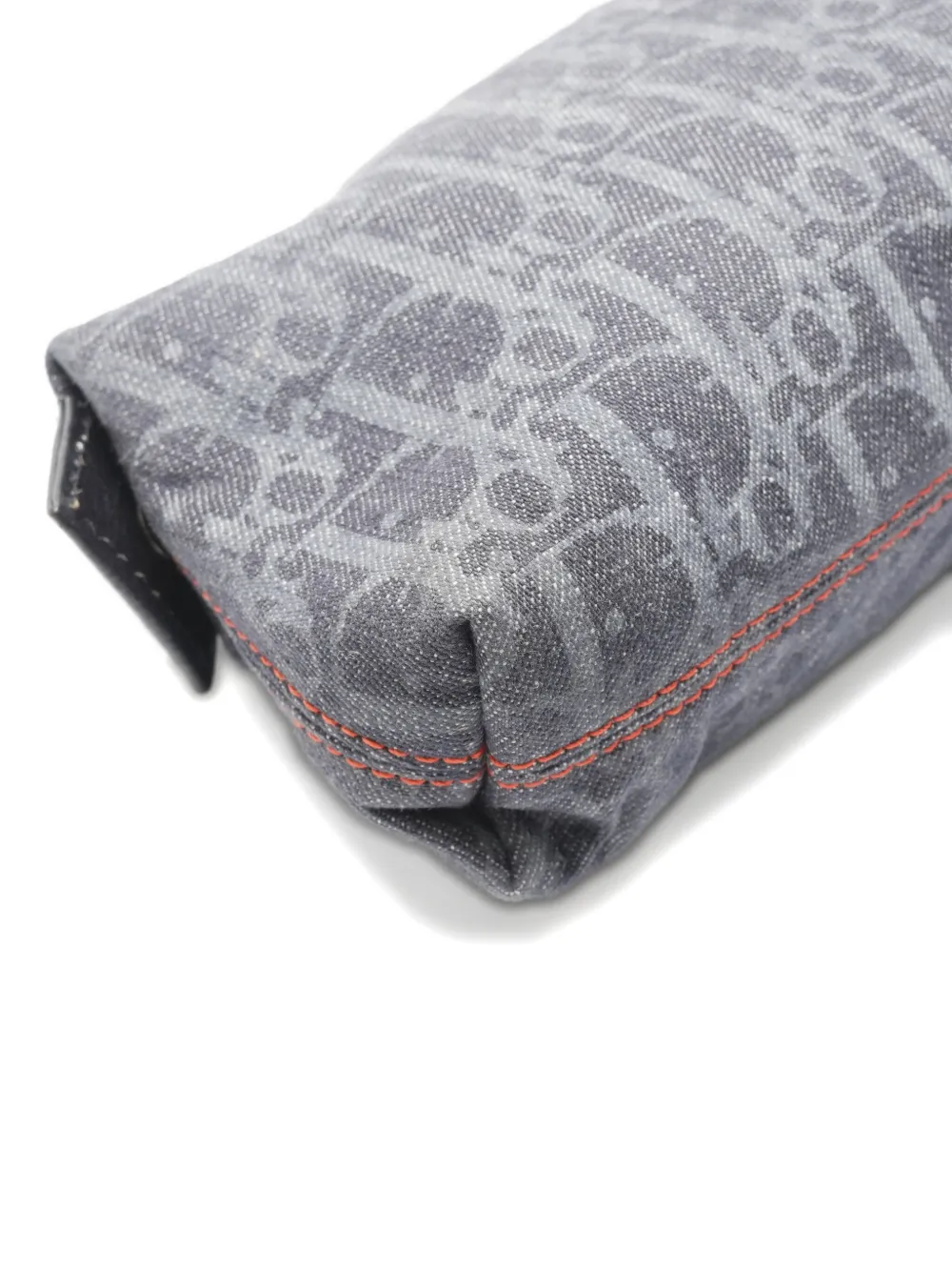 Pre-owned Dior 2000-2010s Trotter Denim Pouch In Blue