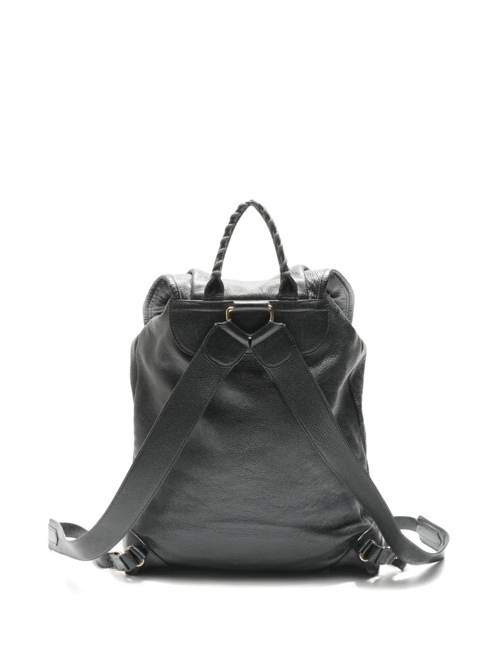 Pre-owned Balenciaga 2010s Leather Backpack In Black