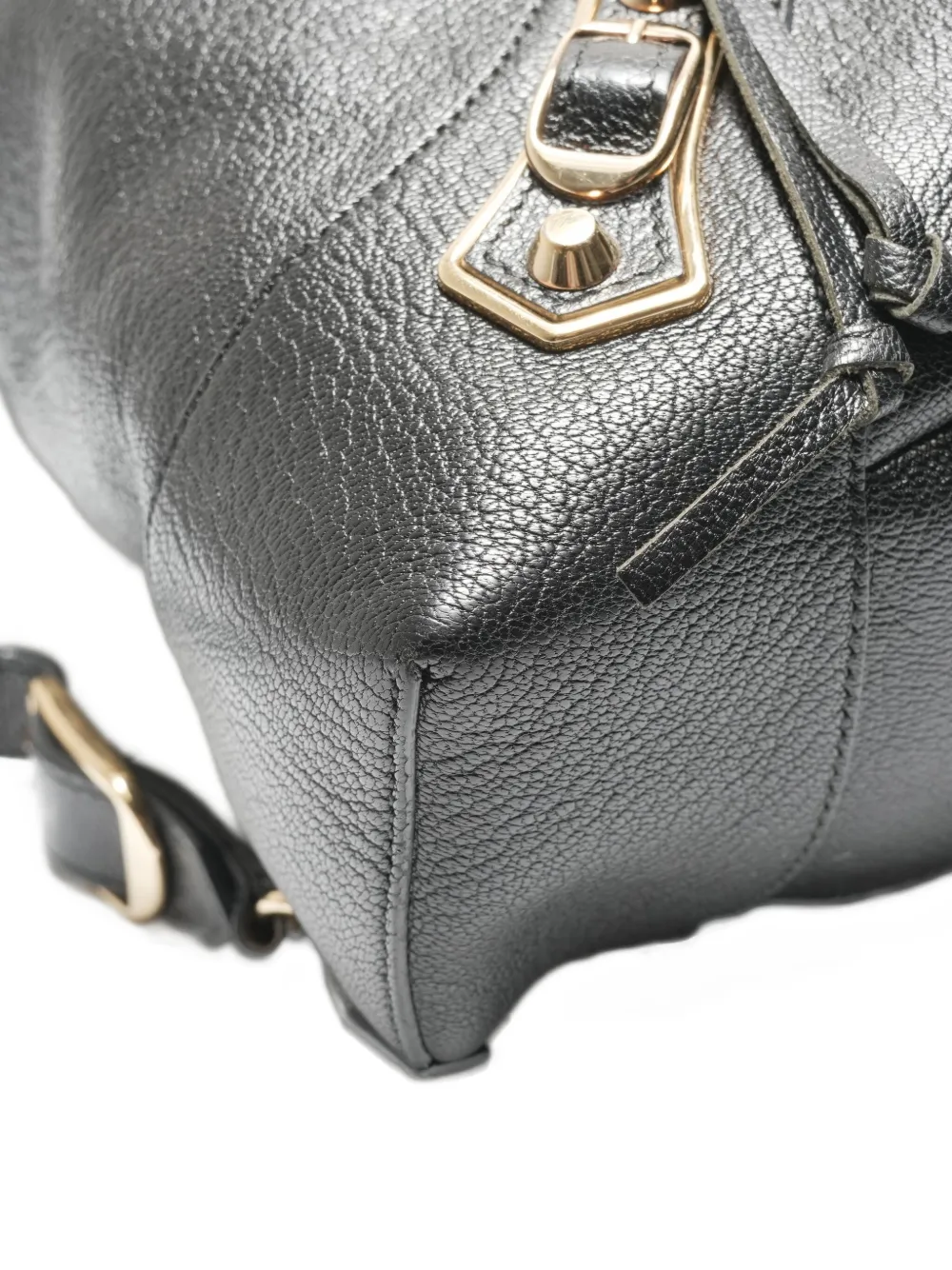 Pre-owned Balenciaga 2010s Leather Backpack In Black