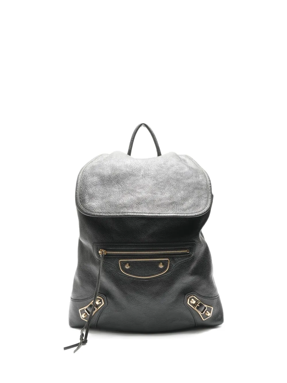 Pre-owned Balenciaga 2010s Leather Backpack In Black