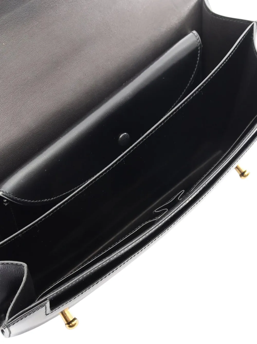 HERMES Pre-owned 1984 Box Calf Piano Handbag In Black