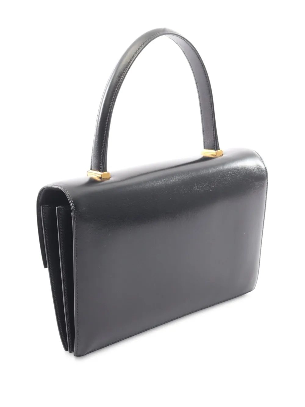 HERMES Pre-owned 1984 Box Calf Piano Handbag In Black