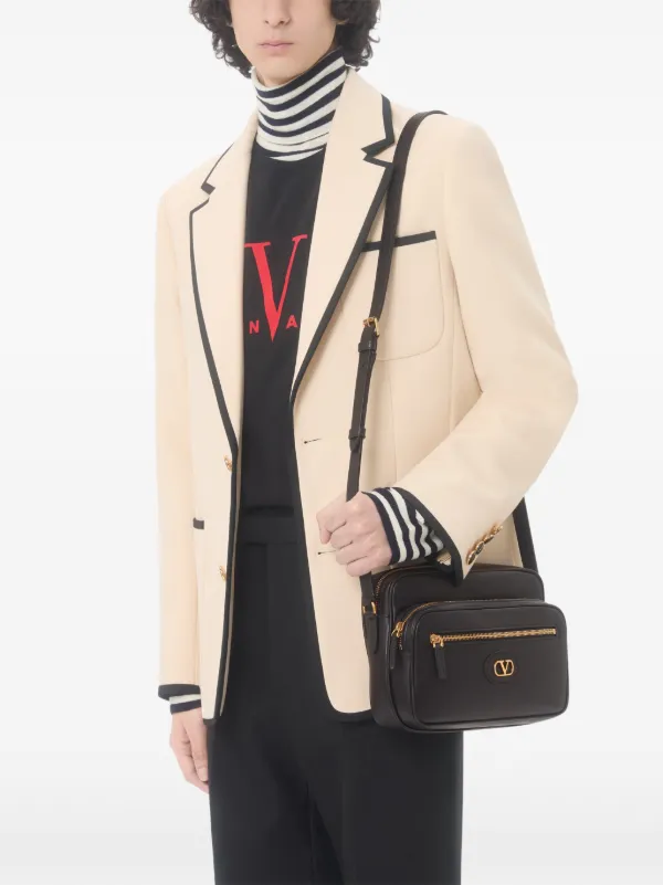 Valentino Garavani アンティーブ レザーメッセンジャーバッグ