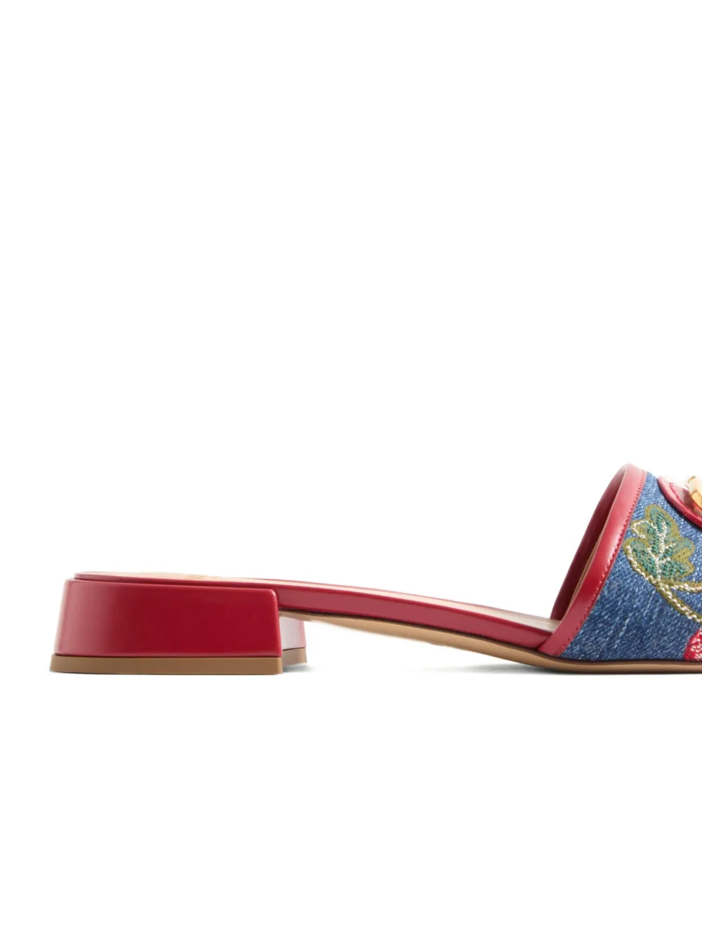 Valentino Cherryfic-embroidery Vlogo-detailed Sandals In Animal Print