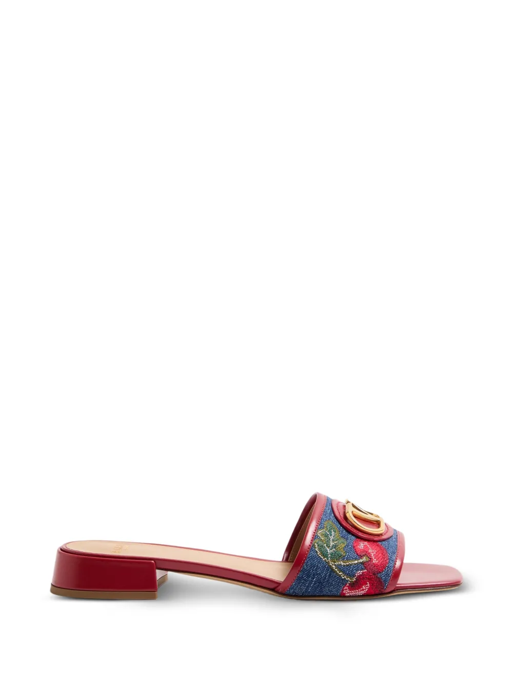 Valentino Garavani Sandalen met VLogo-details en Cherryfic-borduurwerk Blauw