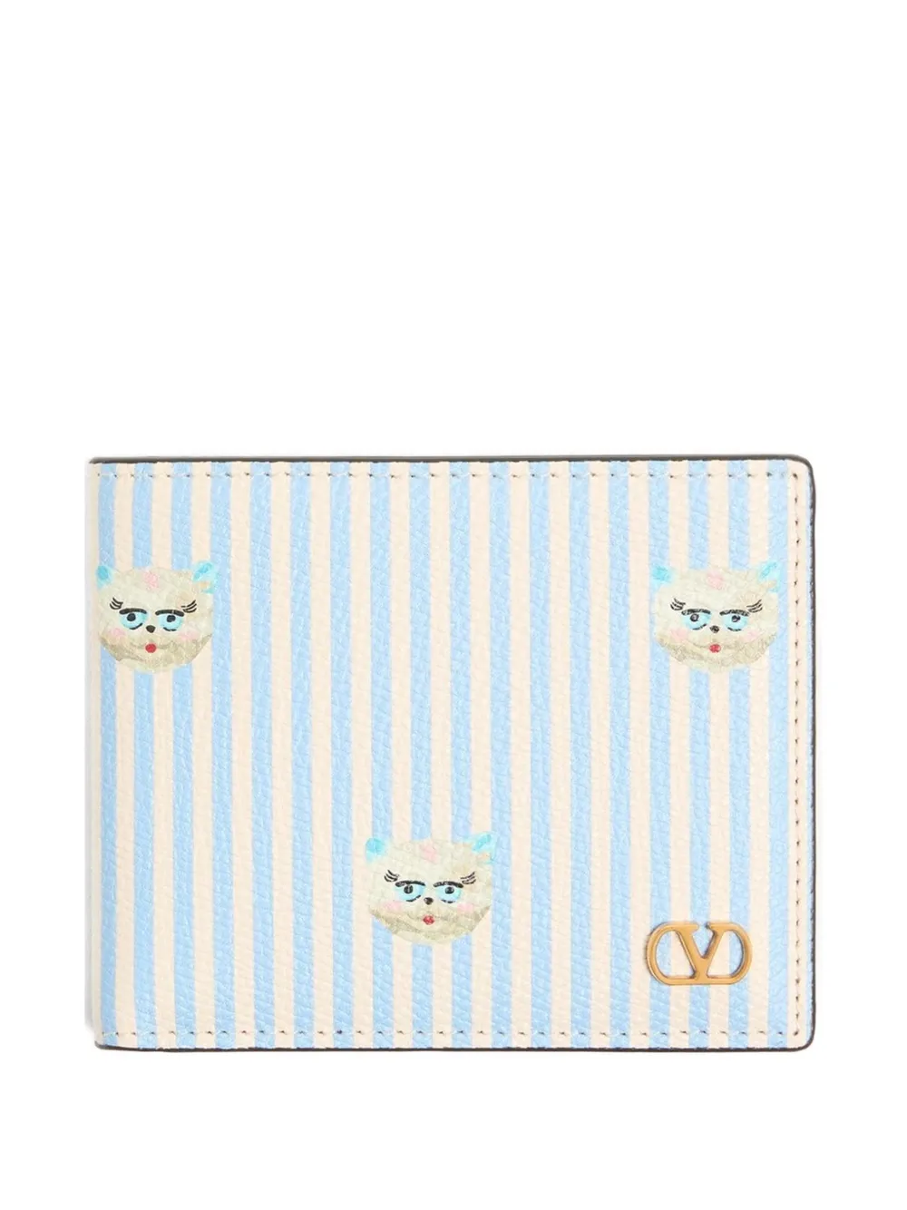 Valentino Garavani Portafoglio VLogo Signature Le Chat De La Maison con stampa - Blu