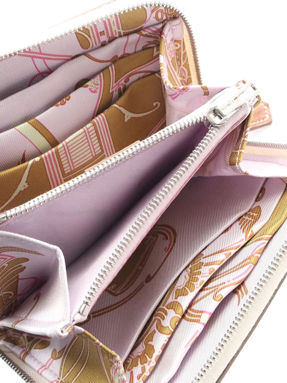 Pre-owned Hermes 2023 Epsom Azap Silk In Compact Round Zipper Wallet Small Wallets In Brown