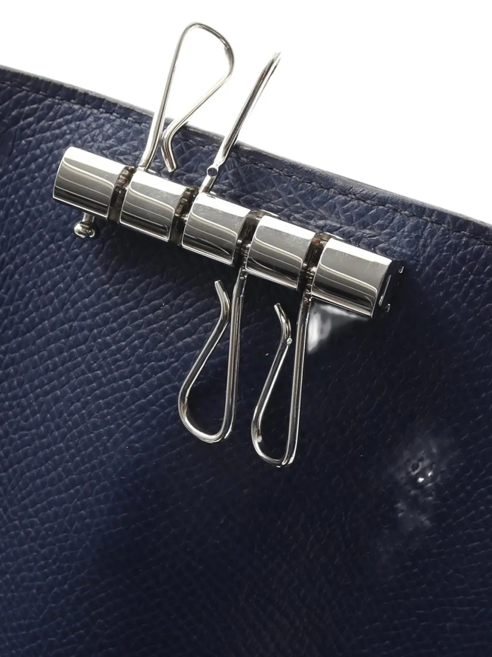 Pre-owned Hermes 2022 Epsome Bearn Wallet Key Holder In Blue