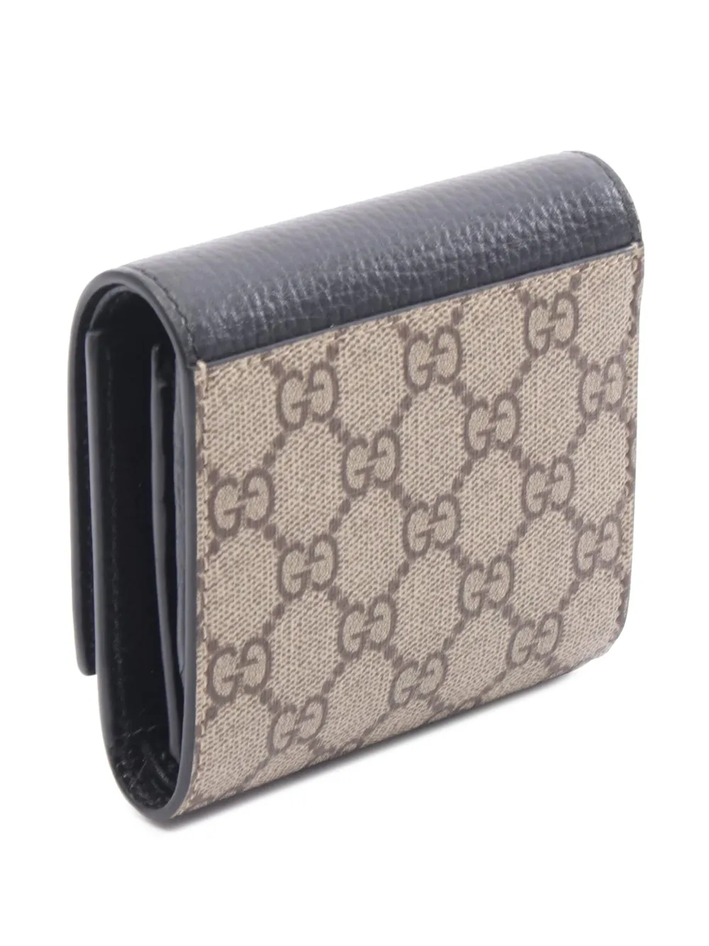 Pre-owned Gucci 2016-2025 Gg Marmont Bi-fold Wallet Small Wallets In Brown