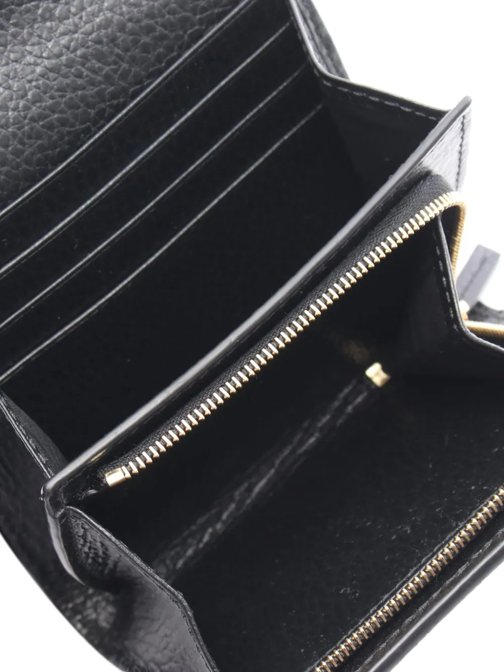 Pre-owned Gucci 2016-2025 Gg Marmont Bi-fold Wallet Small Wallets In Brown