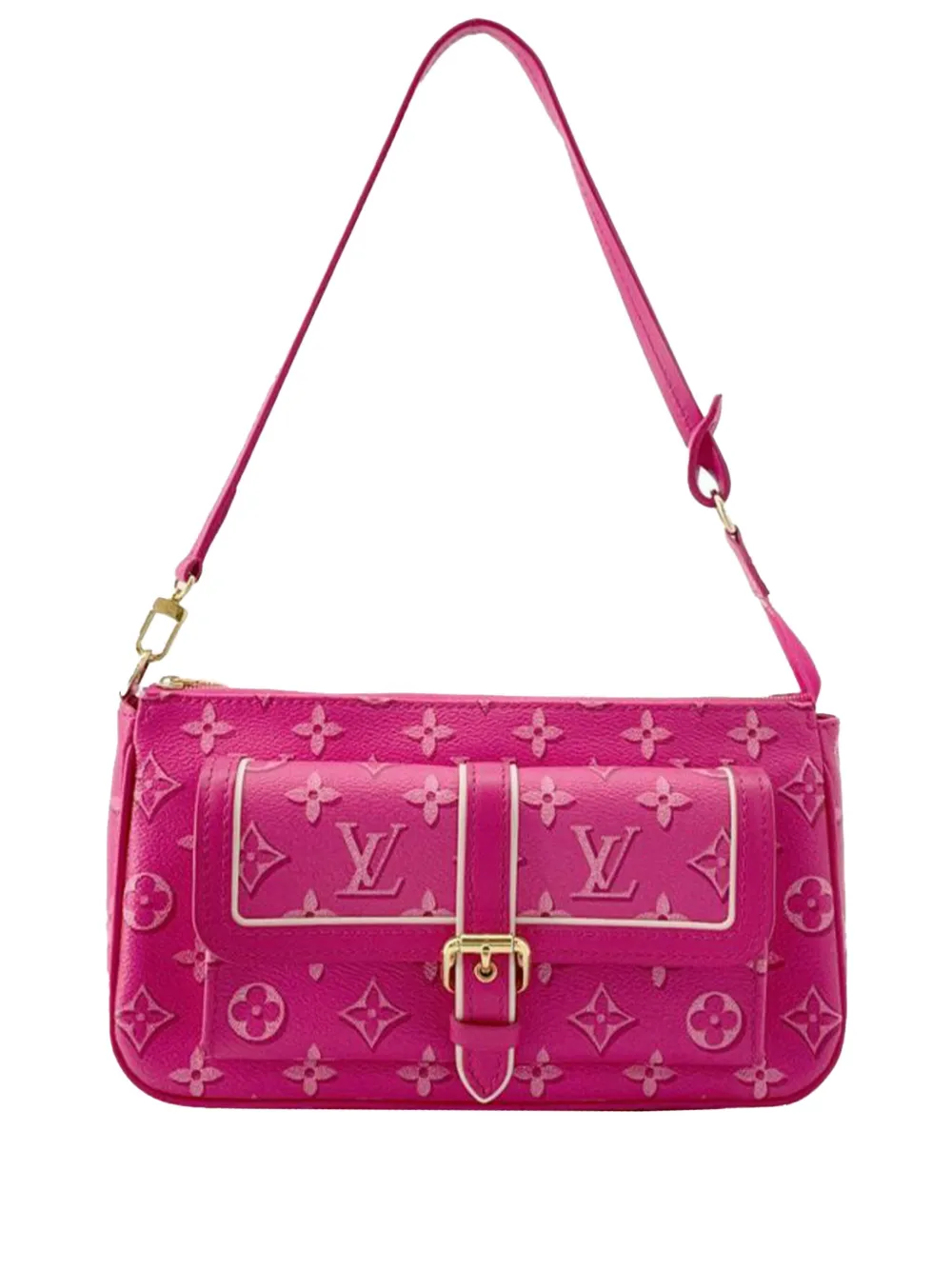 LOUIS VUITTON Pre-owned 2021-2025 Fall For You Monogram Maxi Multi Pochette Accessoires Satchel In Pink