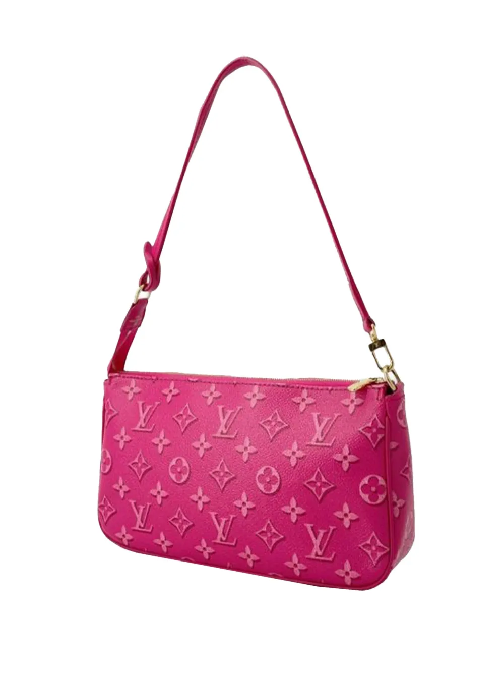 LOUIS VUITTON Pre-owned 2021-2025 Fall For You Monogram Maxi Multi Pochette Accessoires Satchel In Pink