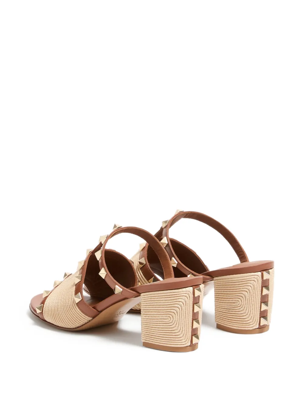 Valentino Garavani Sandalen met studs Bruin