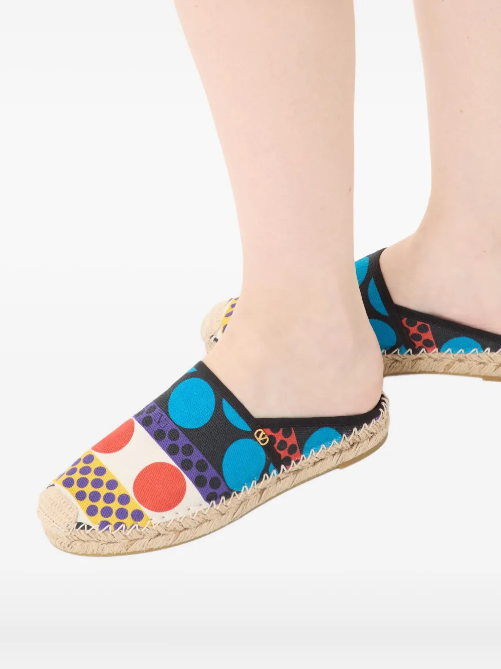 Valentino Garavani Espadrilles met VLogo-detail en patroon Zwart