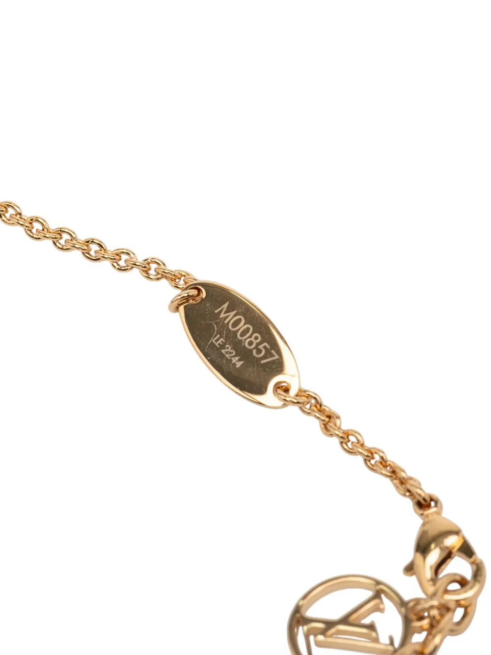 Pre-owned Louis Vuitton 2024 Gold Plated Essential V Necklace Costume Necklace