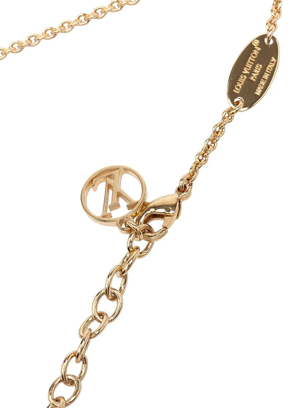 Pre-owned Louis Vuitton 2024 Gold Plated Essential V Necklace Costume Necklace