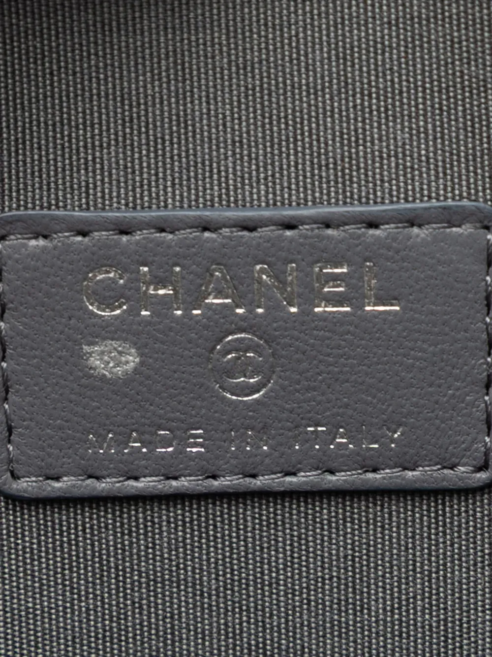 Pre-owned Chanel 2019 Cc Quilted Lambskin Triple Zip Round Clutch With Chain Crossbody Bag In Gray