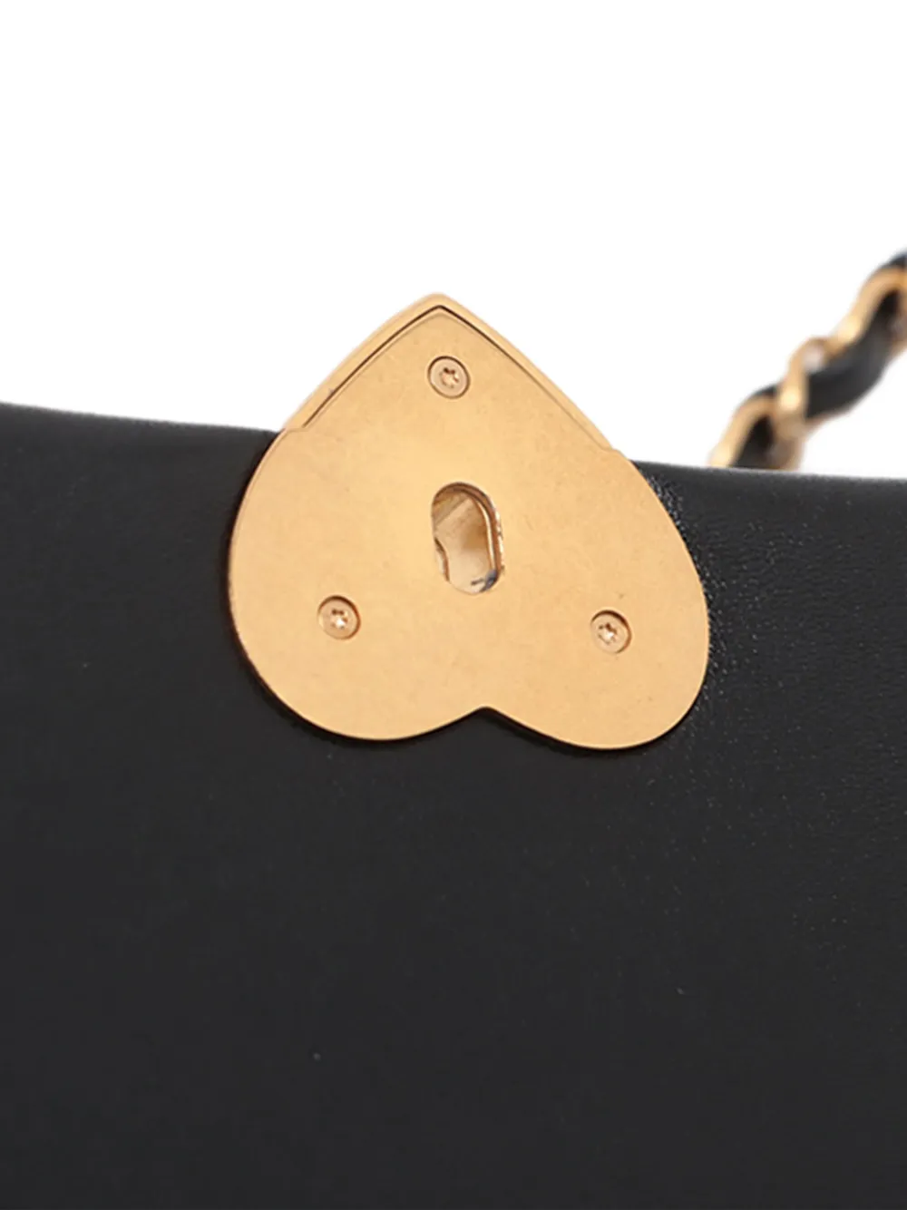 CHANEL Pre-owned 2021-2025 Mini Quilted Lambskin Acrylic Coco Love Flap Crossbody Bag In Black