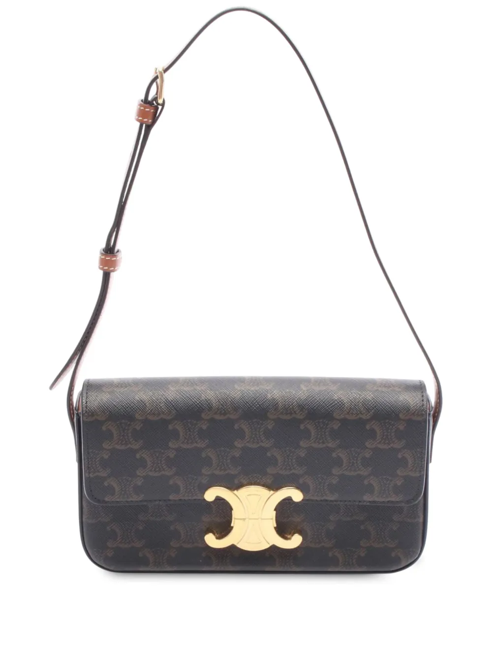 Celine Pre-Owned 2021-2025 Triomphe Coated Canvas Claude shoulder bag Celine Pre-Owned 2021-2025 Triomphe Coated Canvas Claude shoulder bag