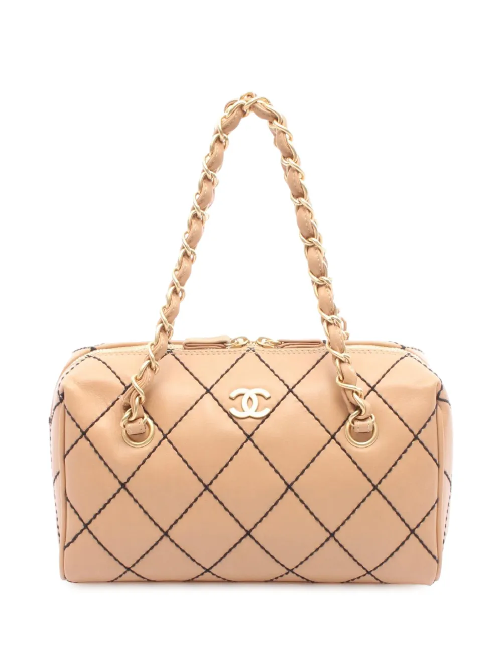 CHANEL Pre-Owned 2003-2004 CC Calfskin Wild Stitch shoulder bag - ブラウン CHANEL Pre-Owned 2003-2004 CC Calfskin Wild Stitch shoulder bag - ブラウン