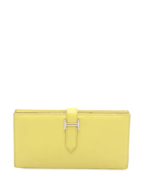 Hermès Pre-Owned Portafoglio bi-fold Bearn Soufflet in pelle Chèvre 2013