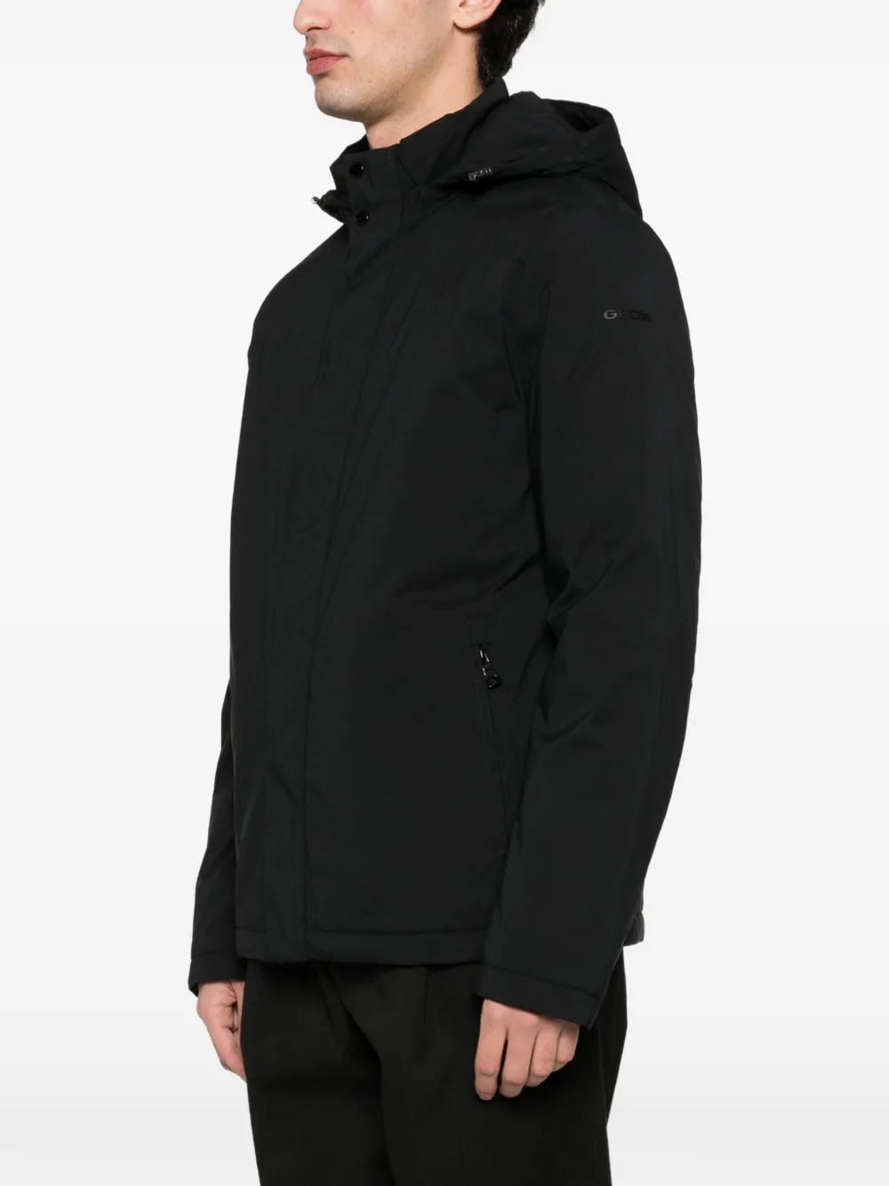  Geox Aurelio Hooded Jacket - Black 
