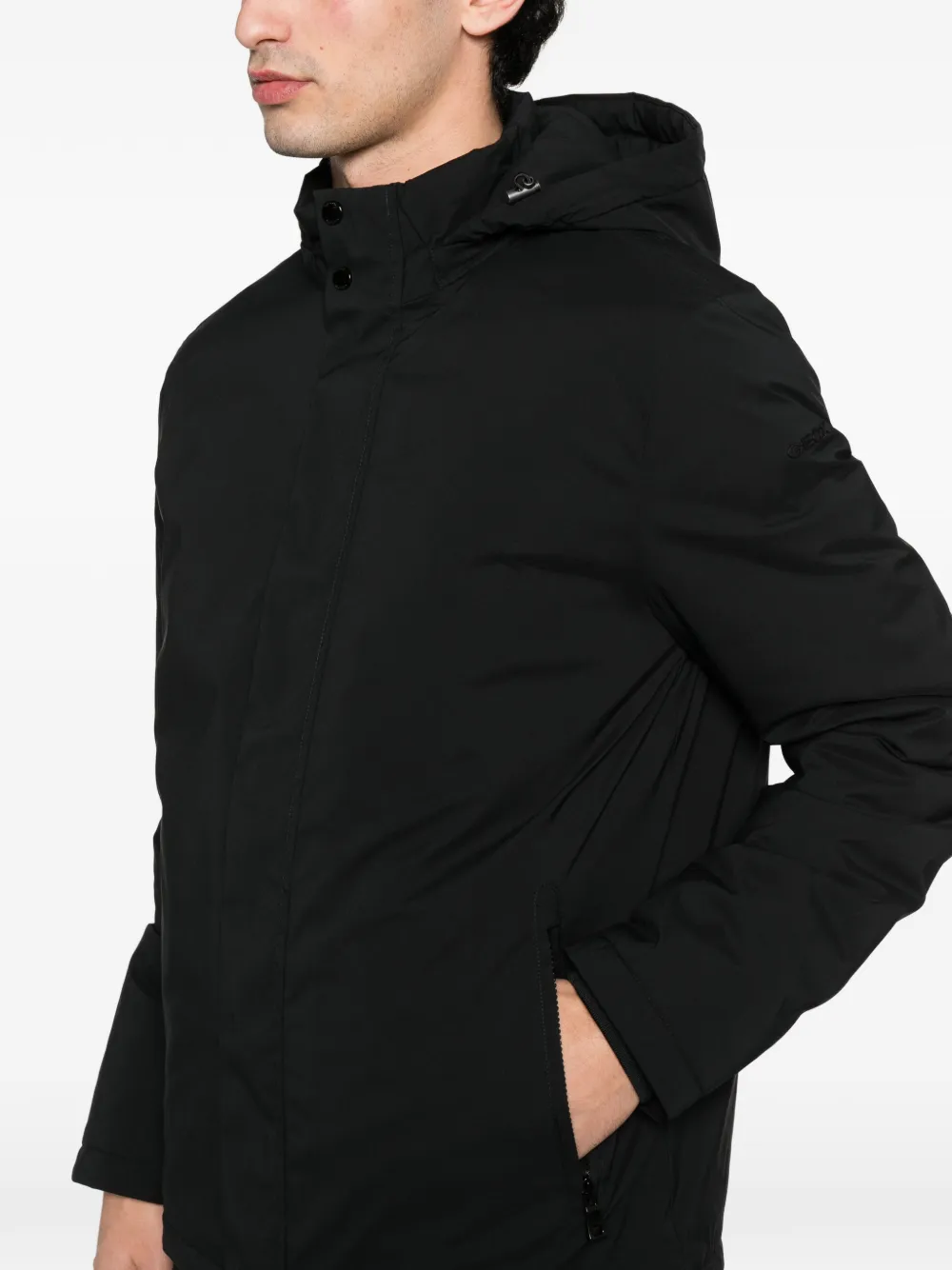Geox Aurelio jack met capuchon Zwart