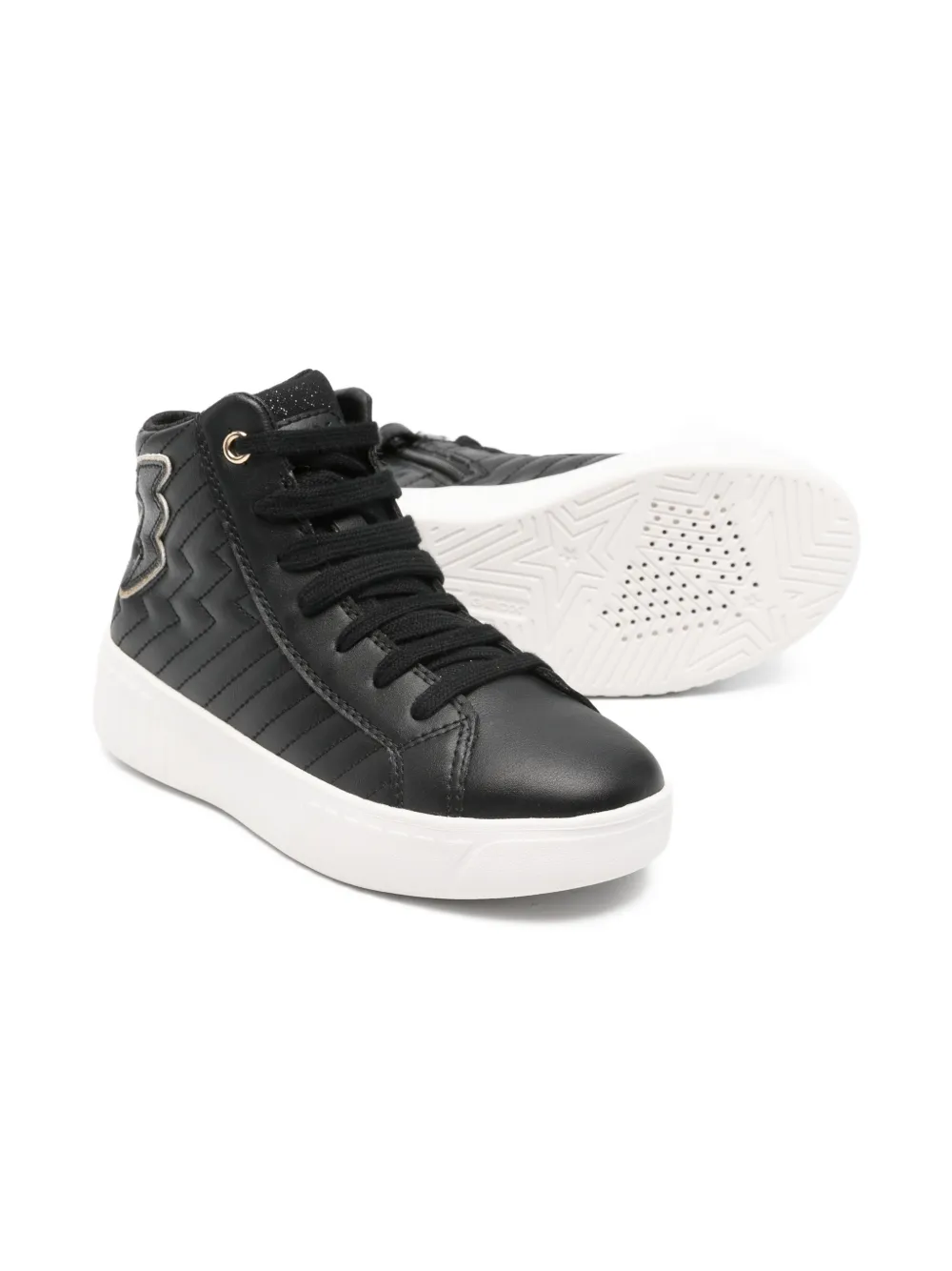 Geox Kids Mikirosh sneakers met rits Zwart