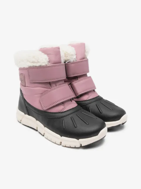 Geox Kids 플렉시퍼 ABX 터치 스트랩 스노우 부츠