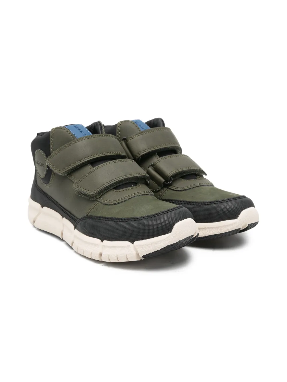 Geox Kids' Flexyper Touch-strap Sneakers In Green