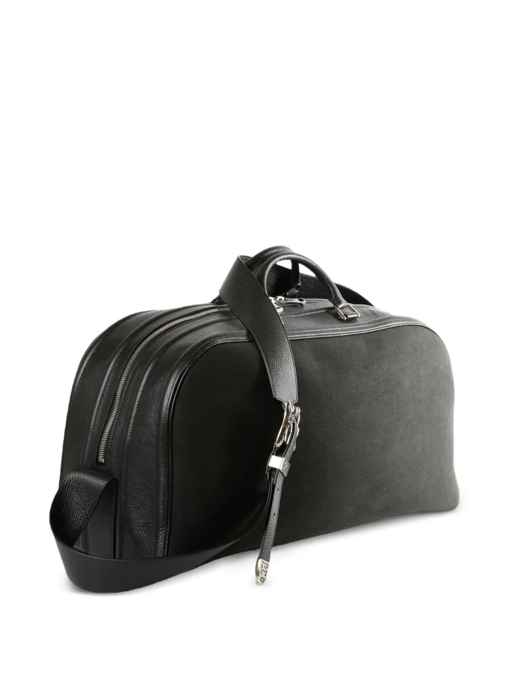 Weekender buckle-detailed leather bag