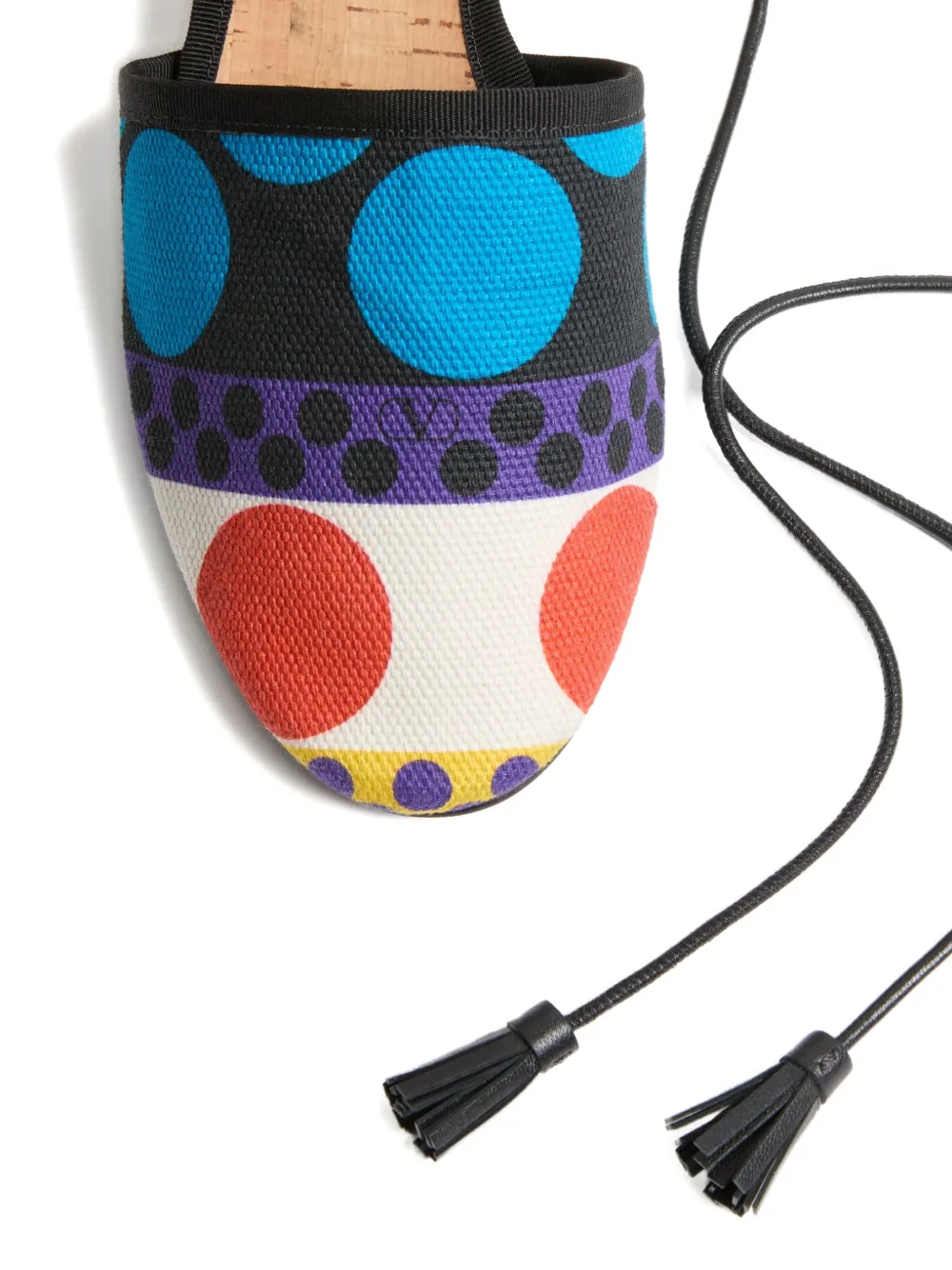 Valentino Garavani 75 mm La Cruisette sandalen met sleehak Zwart