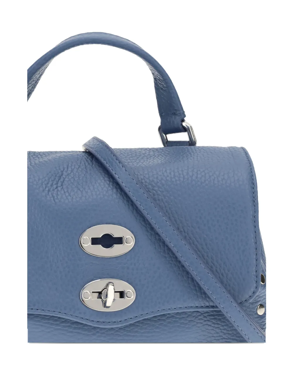 Zanellato Postina leather shoulder bag - Blu