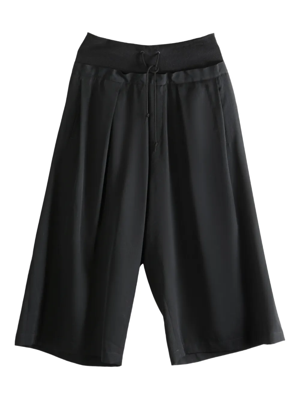 Y's drawstring-fastening pleated trousers - Nero