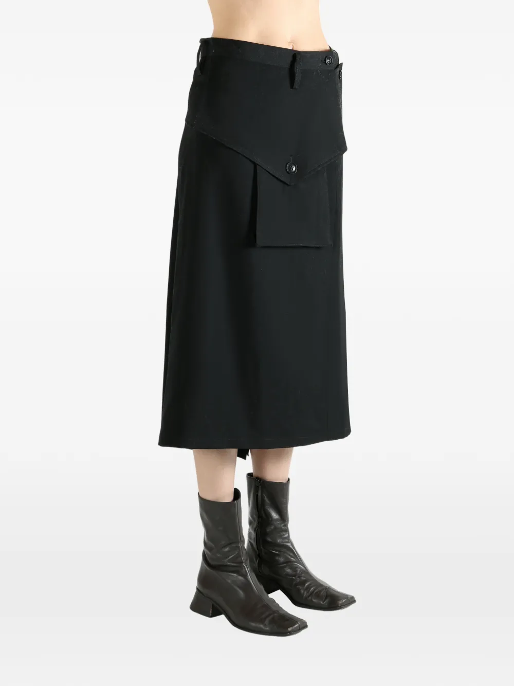 Y's button-detail midi skirt | Asymmetric & Draped Skirts | Image 2