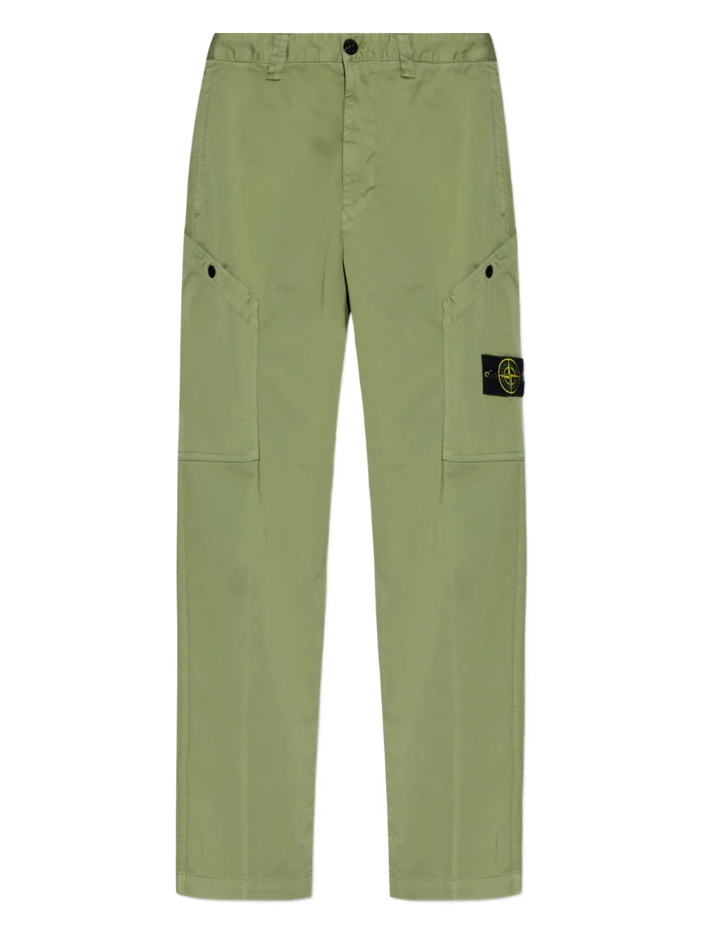 Stone+Island+pantalon+cargo+à+patch+logo+-+Vert