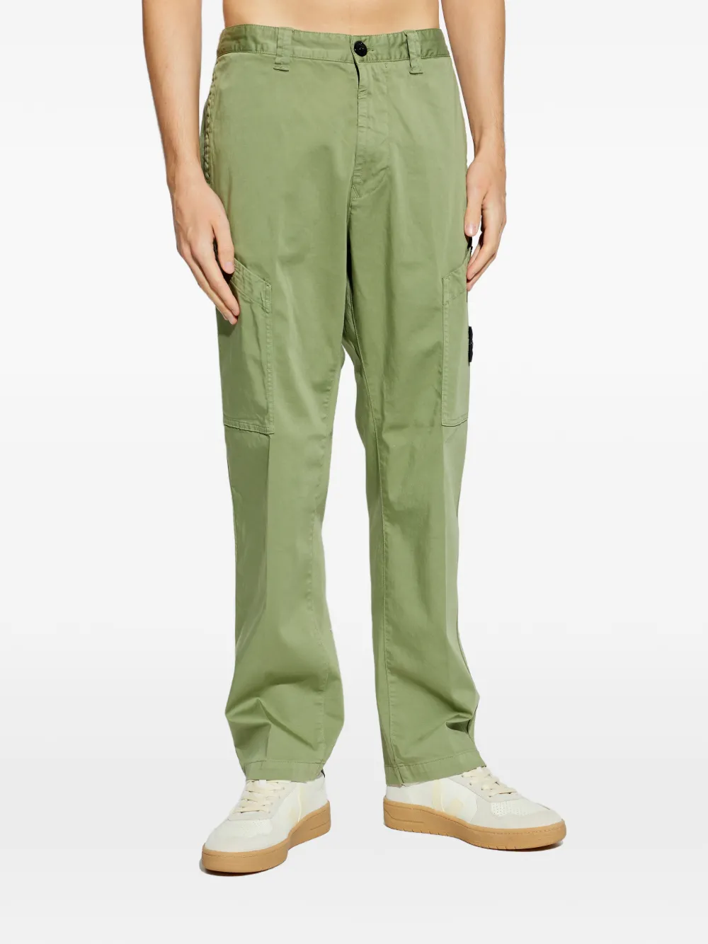 Stone Island Cargo broek met logopatch Groen