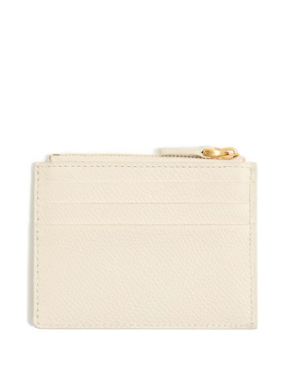 Valentino Cherryfic Grainy Calfskin Cardholder In Neutral