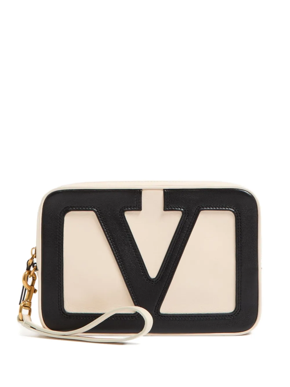 Valentino Garavani Viva Superstar VLogo clutch bag - Neutrals