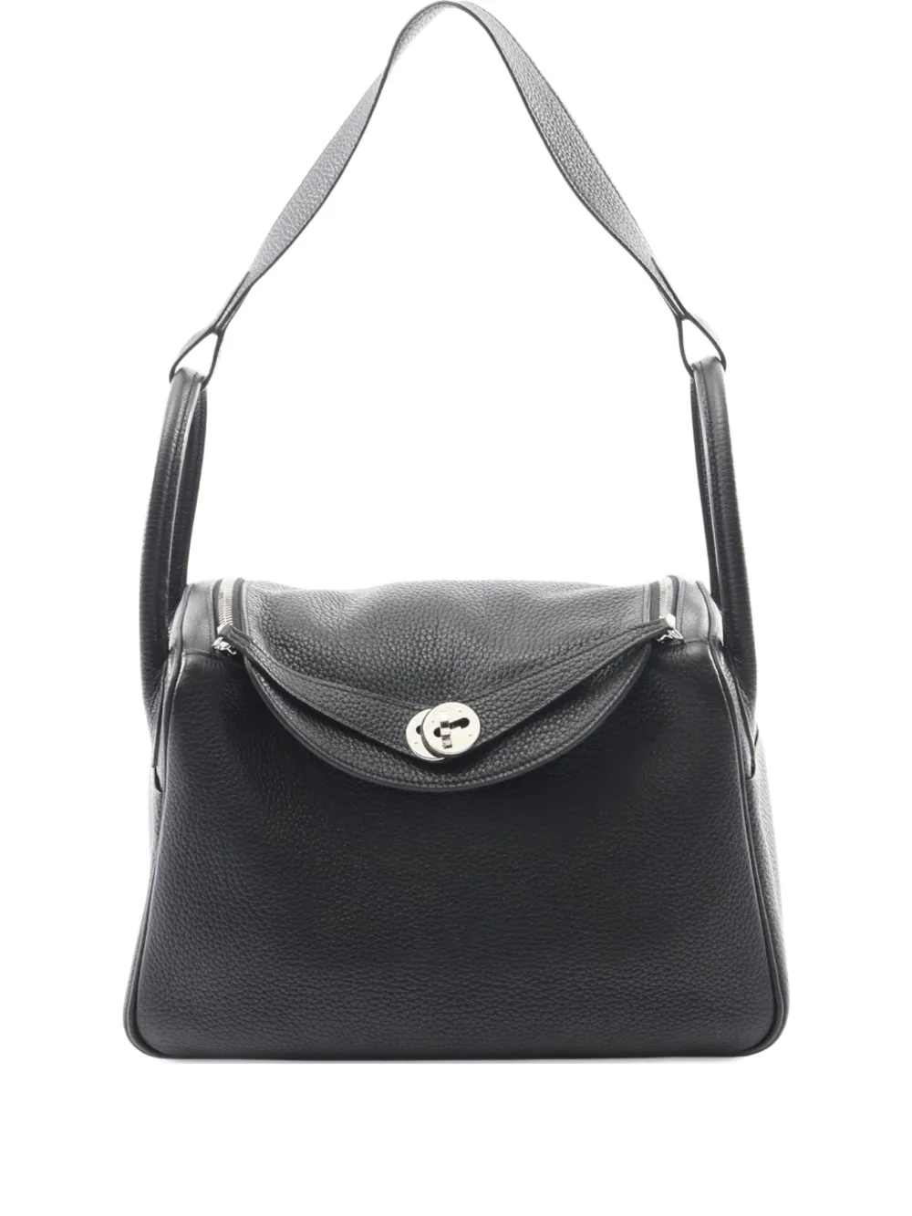 Hermès Pre-Owned 2016 Taurillon Clemence Lindy 30 shoulder bag | Black | Image 1