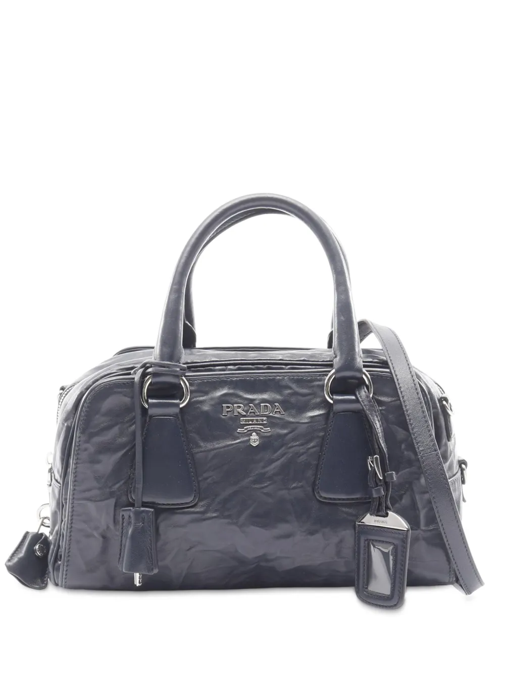 Prada Pre-Owned 2010-2025 Nappa Bauletto satchel - ブルー Prada Pre-Owned 2010-2025 Nappa Bauletto satchel - ブルー
