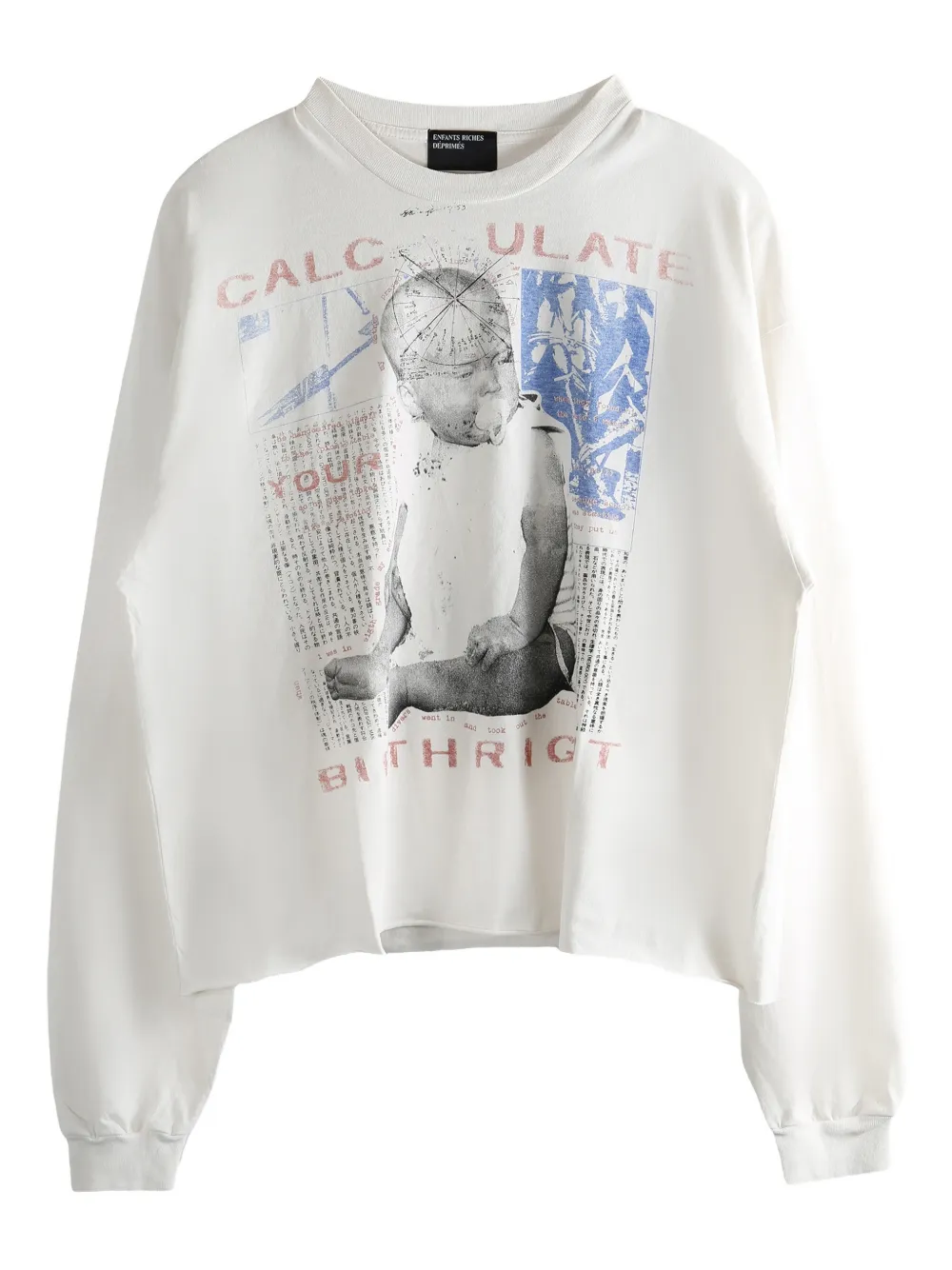 Enfants Riches Déprimés T-shirt Calculate Your Birthright - Bianco