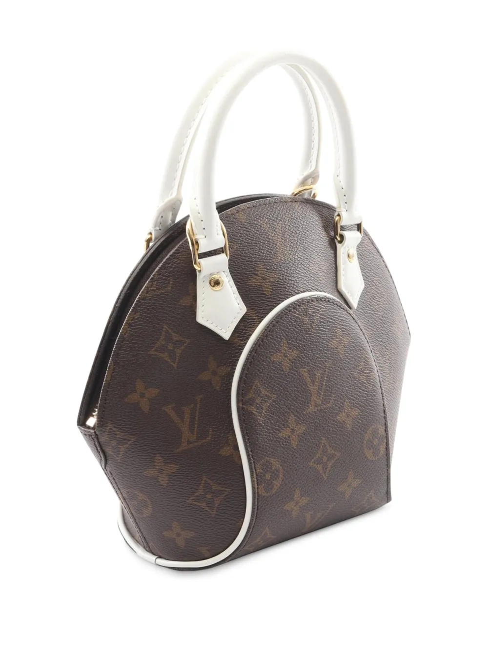 LOUIS VUITTON Pre-owned 2021-2025 Monogram Match Ellipse Bb Satchel In Brown