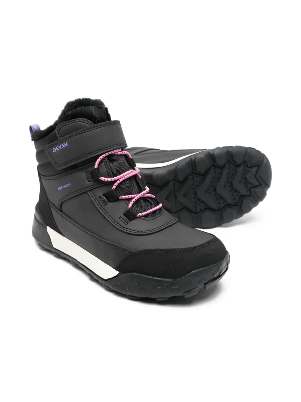 Geox Kids Trekkyup boots - Zwart