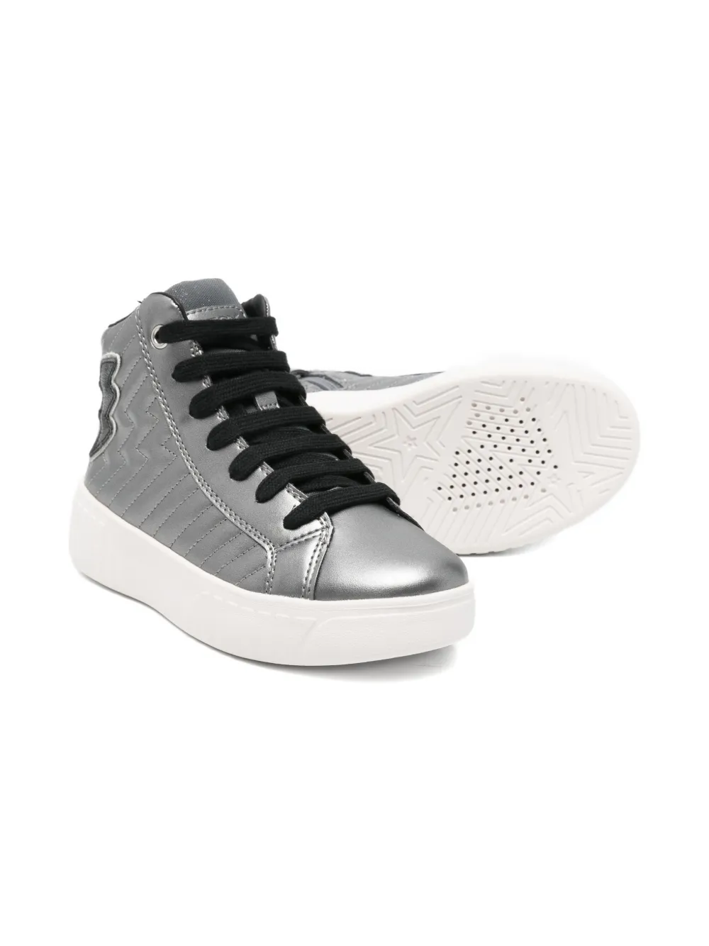 Geox Kids Mikiroshi high-top sneakers Zilver