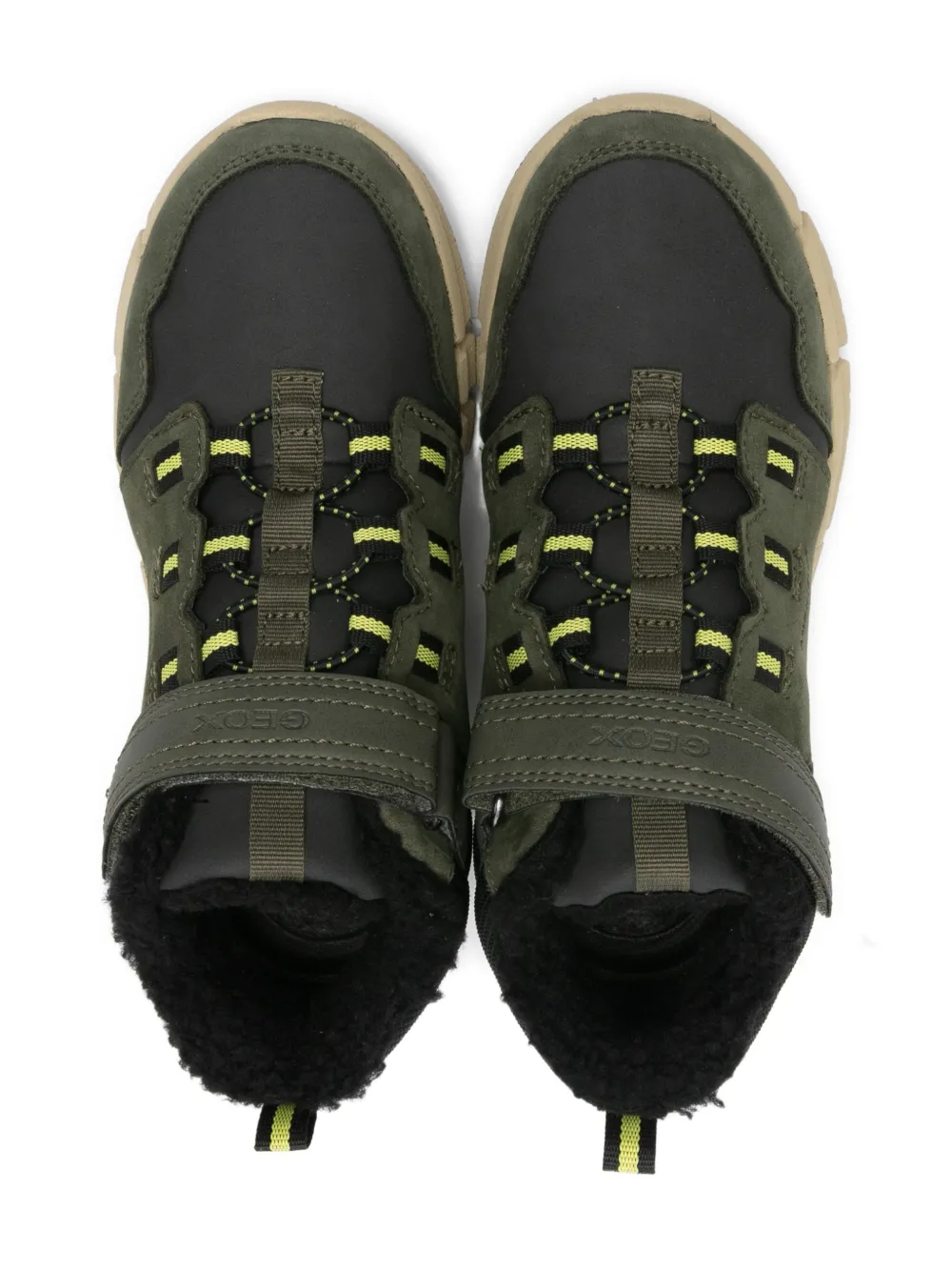 Geox Flexyper Touch-strap Sneakers In Green