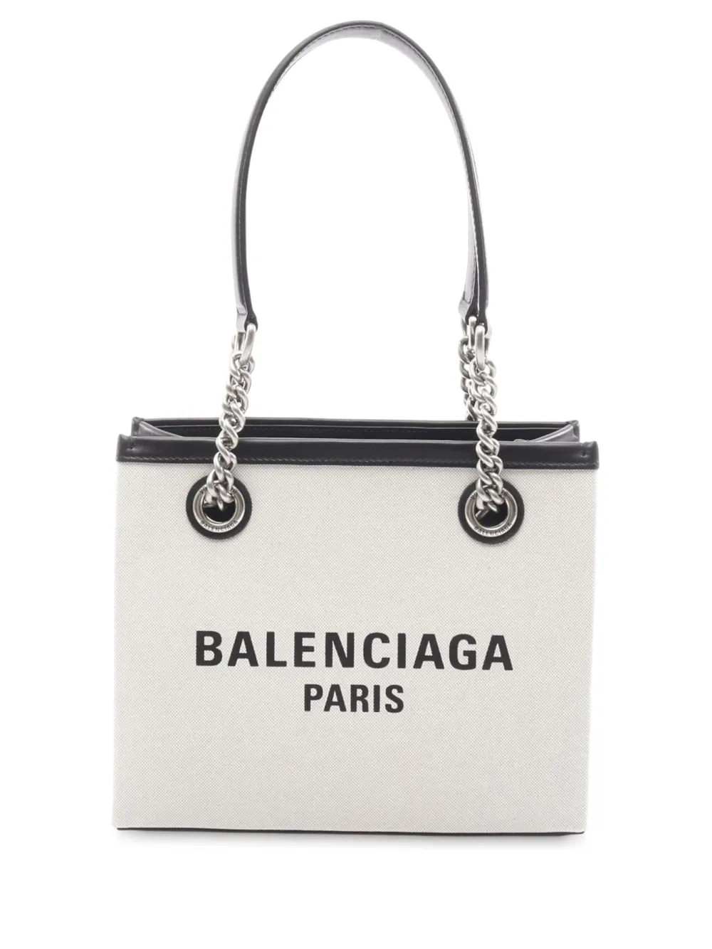 Pre-owned Balenciaga 2010-2025 Small Canvas Duty Free Tote Bag In Brown